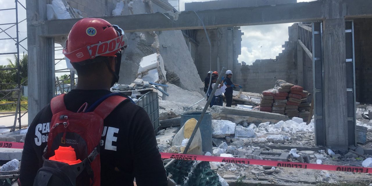 Derrumbe en Puerto Morelos, Quintana Roo