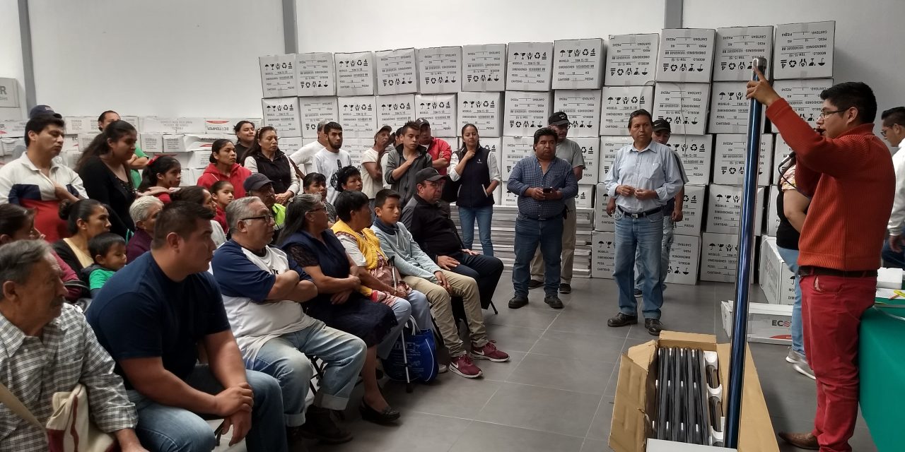 Benefician a 160 familias de Tolcayuca con calentadores solares