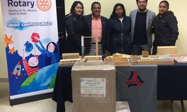 Club Rotario entrega apoyos para niños con rezago educativo