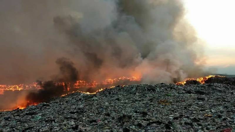 Presentan resultados de afectación por incendio de basurero en La Reforma