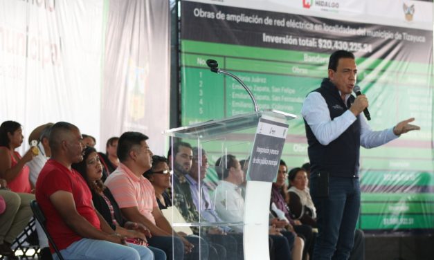 Omar Fayad anuncia electrificaciones en Tizayuca