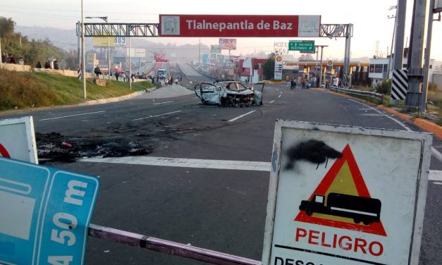 Continúa bloqueo en la México-Pachuca