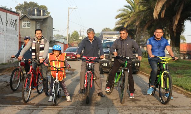 Entregan bicicletas a 264 estudiantes de primaria de Tizayuca