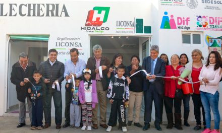Delegado de LICONSA inaugura lechería en Tizayuca, en último día de funciones