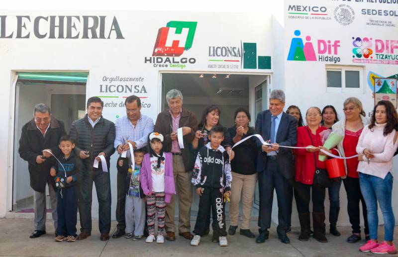 Delegado de LICONSA inaugura lechería en Tizayuca, en último día de funciones