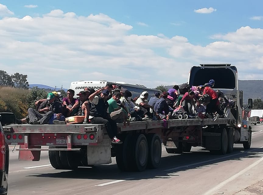 SSPH brinda protección a caravana migrante en su paso por Hidalgo