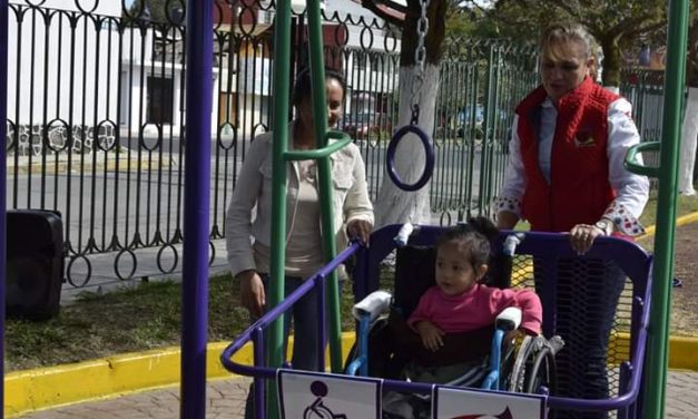 Inauguran en Tulancingo juegos infantiles para personas con discapacidad