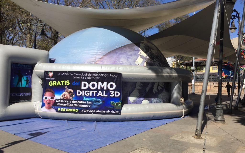 Instalaron Domo Interactivo 3D en Tulancingo para festejar Día de Reyes