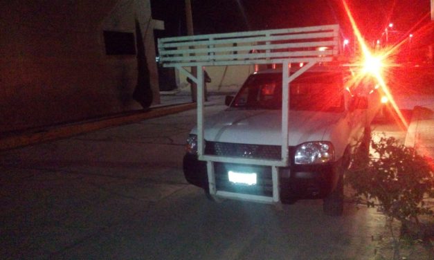 Recuperan camioneta robada en la Plutarco