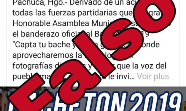 Falso que la alcaldía de Pachuca lanzó el «Bachetón»