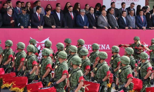 Participaron más de mil elementos en el desfile conmemorativo de la creación de Hidalgo