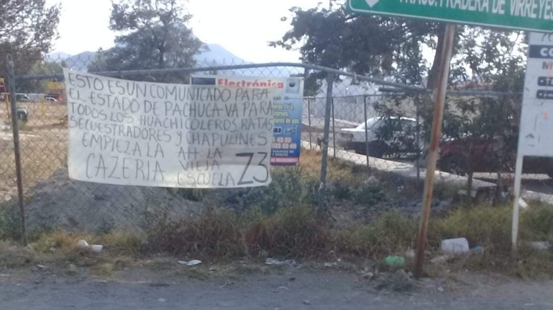 SSPH confirma la aparición de supuestas narcomantas en Pachuca