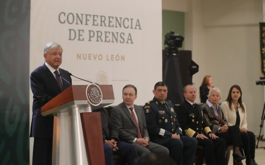 Encabeza Amlo reunión de seguridad en Nuevo León