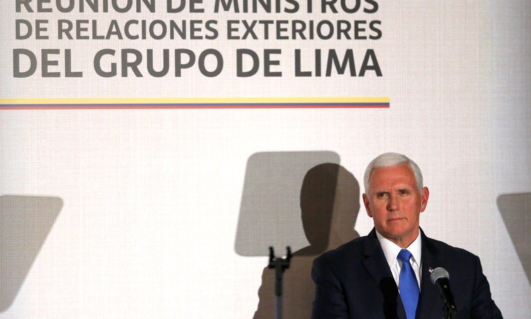 Mike Pence pide a México reconocer a Guaidó como presidente de Venezuela