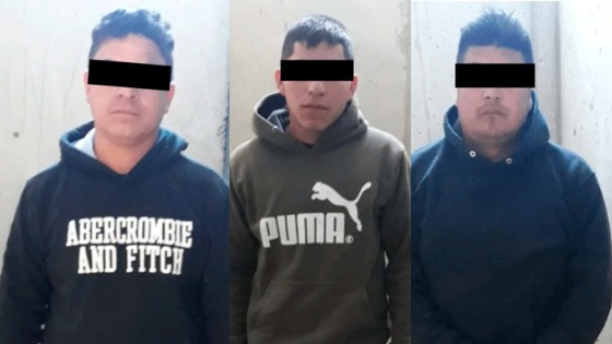 Asegura SSPH a tres individuos tras robo a comercio en Pachuca