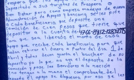 Alertan por presunta extorsión a beneficiarios de PROSPERA en Tulancingo