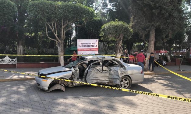 Colocan en Tulancingo Monumentos a la imprudencia para generar conciencia