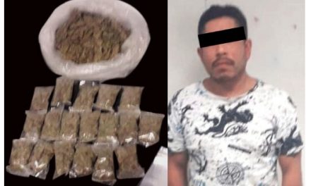 Asegura Policía Estatal a individuo con envoltorios de probable droga en Pachuca