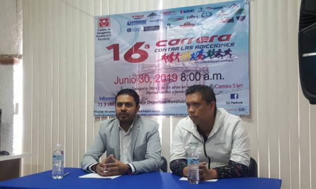 Convocan a carrera atlética contra las adicciones