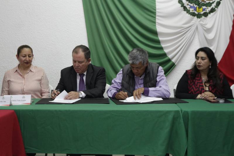 Signan convenio Ayuntamiento de Tizayuca y Conalep