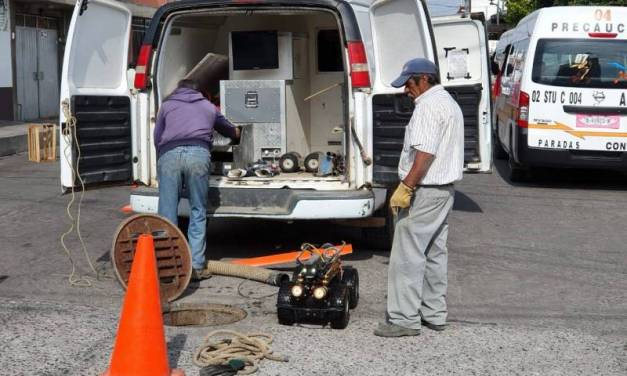 Inspeccionan mediante video, redes de agua potable y drenajes en Tulancingo