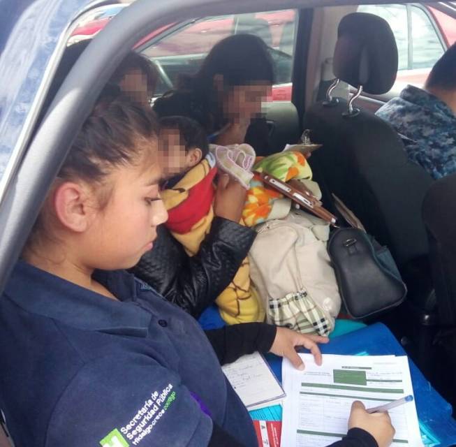 Rescatan a niños y adolescente en situación de riesgo, en Pachuca
