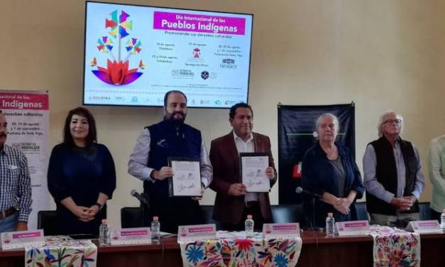 Firman convenio de colaboración Cultura y CDHEH a favor de pueblos indígenas