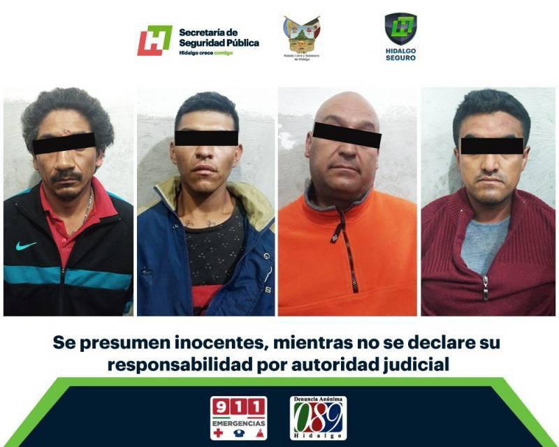 Asegura SSPH a sujetos armados y con inhibidor de señal en Emiliano Zapata
