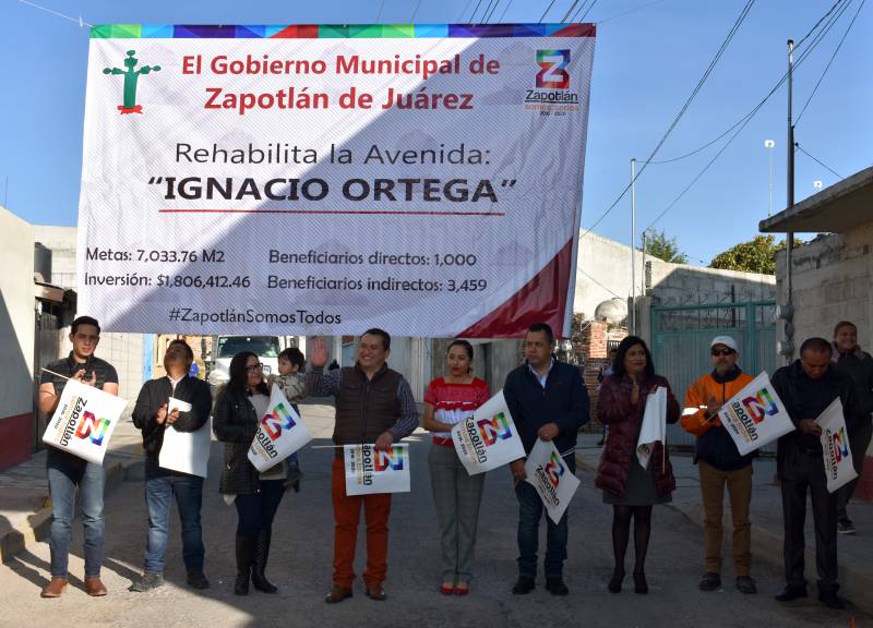 Inicia pavimentación de la calle Ignacio Ortega en Zapotlán de Juárez