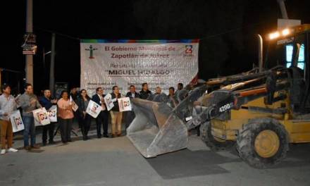 Inicia pavimentación asfáltica de la Av. Miguel Hidalgo en San Pedro Huaquilpan