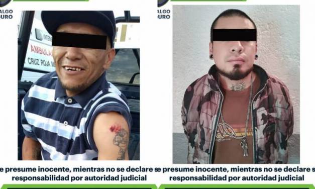 Detienen a dos hombres por probables delitos