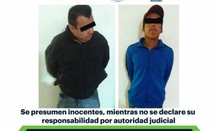 Detiene SSPH a 2 hombres tras presunto robo de taxi en Pachuca