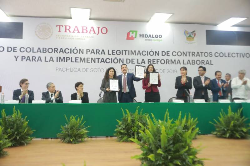 Hidalgo, primer estado en signar convenio para la implementación de la Reforma Laboral