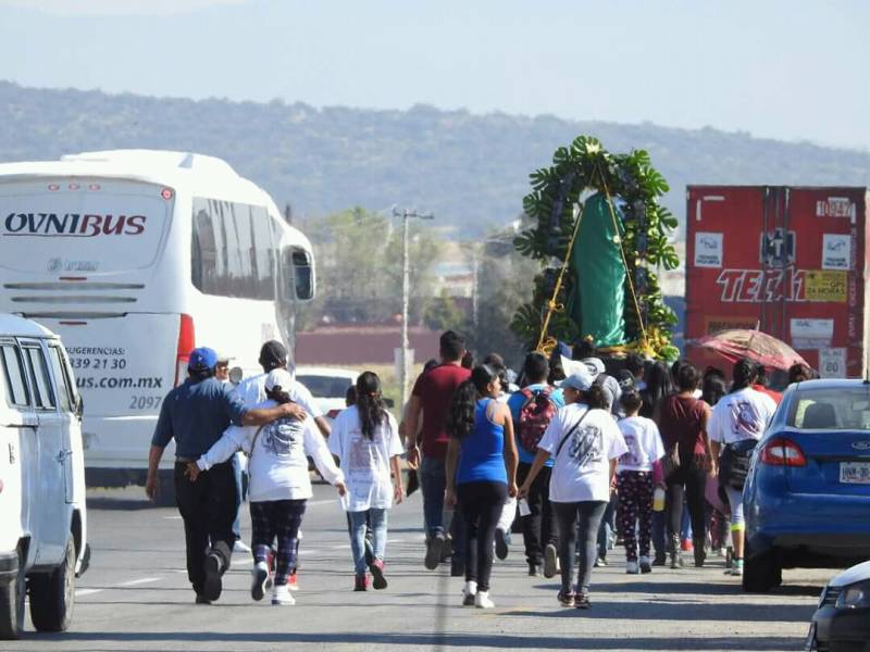 Más de 10 mil peregrinos arriban a Las Pintas, Tolcayuca