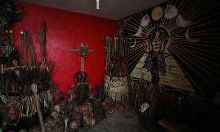 Había 55 cráneos en altar satánico de Tepito
