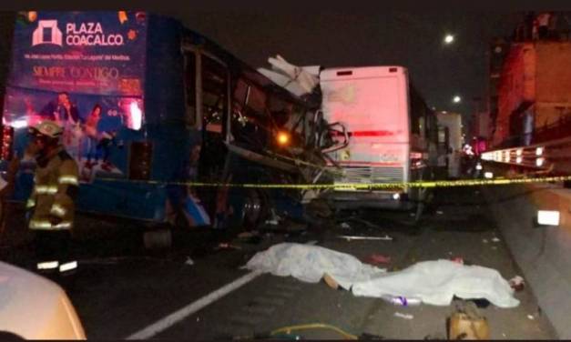 Chocan 3 autobuses en la México- Pachuca, hay varios muertos