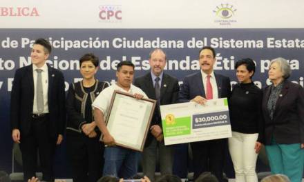 Gana Hidalgo el Premio Nacional de Contraloría Social