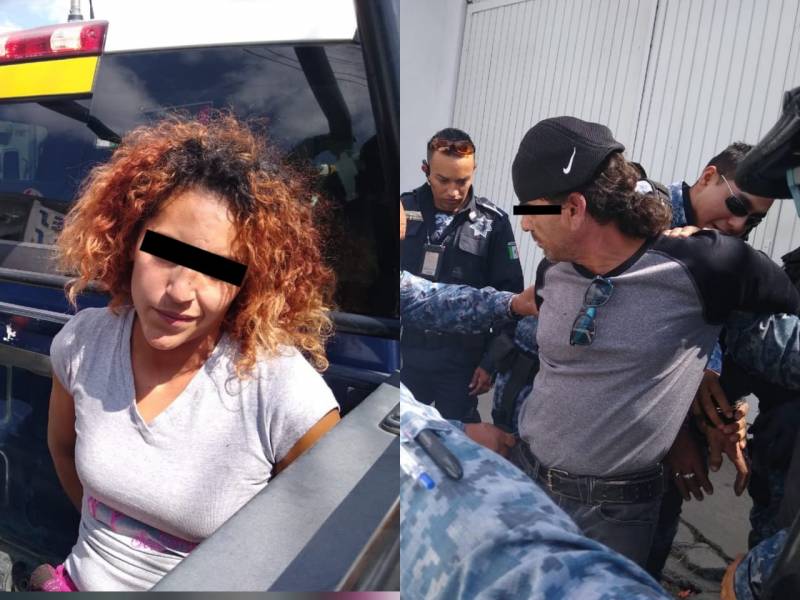 Detienen a pareja señalada de robar tanque de gas en Pachuca