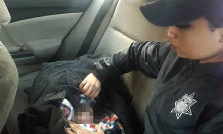 Encuentra policía a bebé abandonado en centro de Pachuca