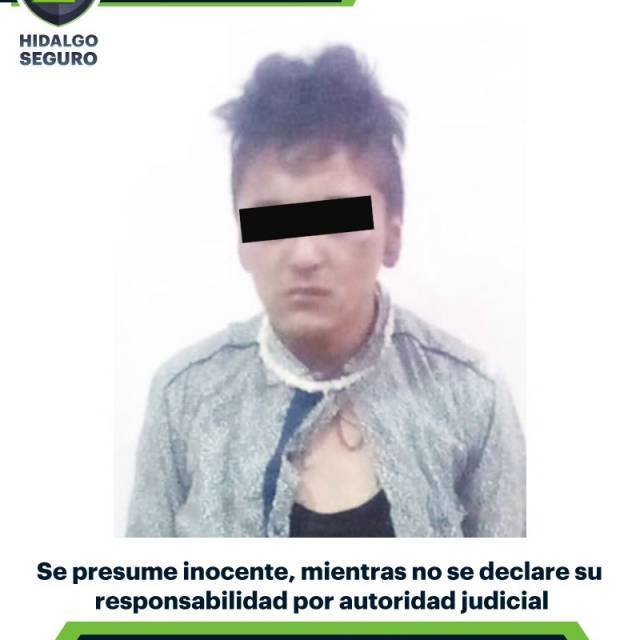 Detienen a individuo tras presunto robo a transeúnte en Pachuca