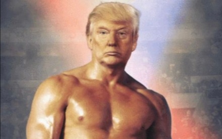 Trump publica fotomontaje con cuerpo de Rocky Balboa