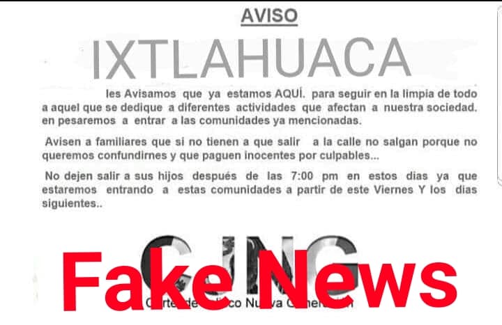 Alertan sobre noticias falsas en la Región de Tizayuca que generan pánico colectivo