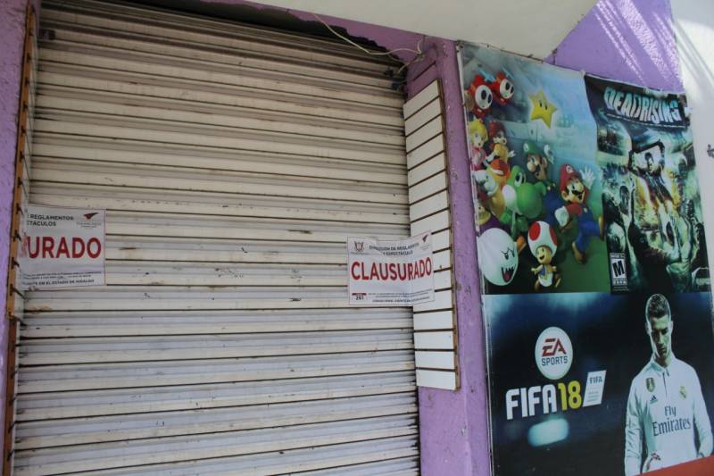 Clausuran cuatro establecimientos en Tulancingo con máquinas de destreza