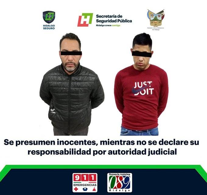 Detenidos tras presunto asalto a pizzería en Pachuca