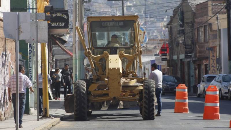 SOPOT Inicia rehabilitación en calle Abasolo de Pachuca