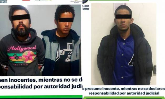 Asegura SSPH a tres hombres por presuntas actividades delictivas