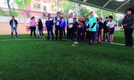 Inauguran Escuela de Futbol para niños en Villa de Tezontepec