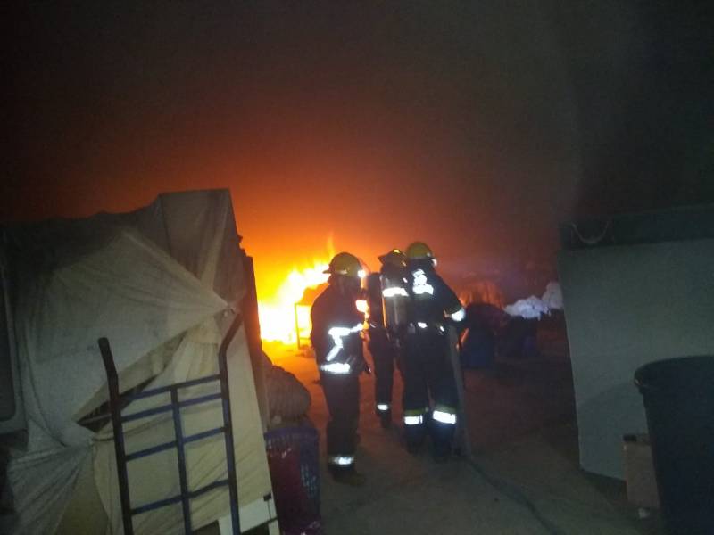 Se registró un incendio en una tintorería de Pachuca