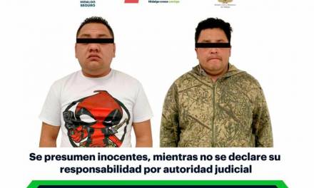 Asegura SSPH a 2 hombres con probable droga en Mineral de la Reforma