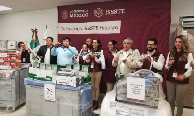 Entregan mobiliario médico a delegación del ISSSTE en Hidalgo